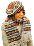 Fair Isle Beret & Scarf Girls Knitting Pattern
