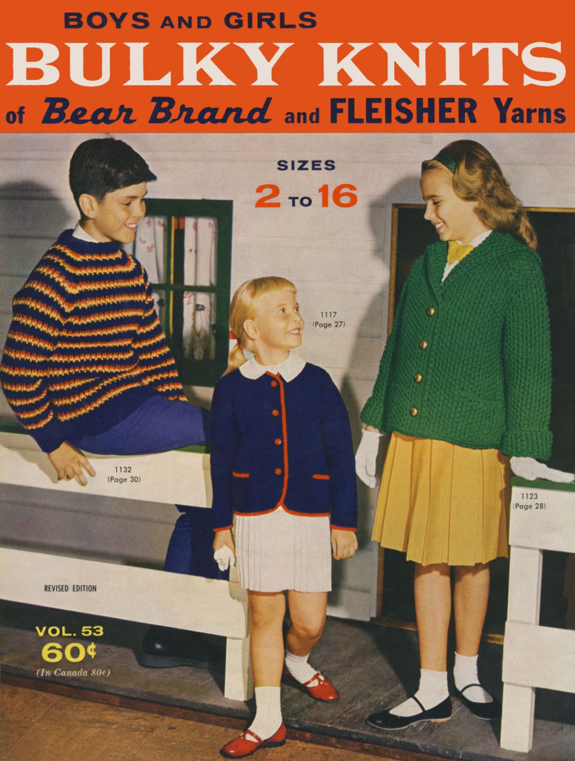 Boys and Girls Bulky Knits 2-16 Vintage Knitting Patterns Book