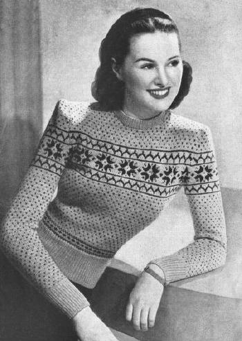 Fair Isle Sweater Knitting Pattern B34