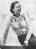 Tyrolean Fair Isle Cardigan Sweater Knitting Pattern 32-34