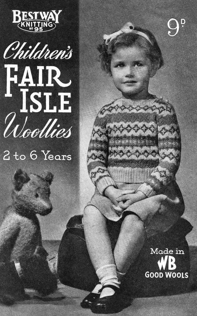 Childrens Fair Isle Sweaters Vintage Knitting Patterns Book