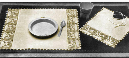 Baby Bib & High Chair Doily Crochet Pattern