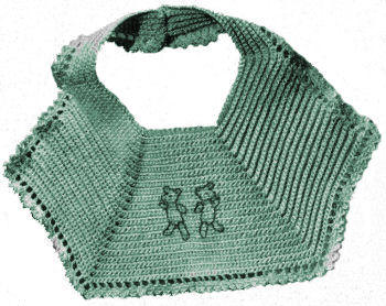 Baby Bib with Eyelet Edging Crochet Pattern
