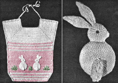 Baby Bib and Toy Bunny Crochet Pattern