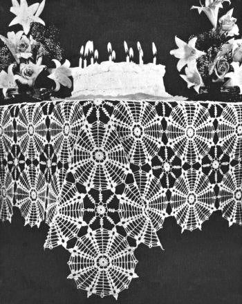 Birthday Motif Tablecloth Crochet Pattern