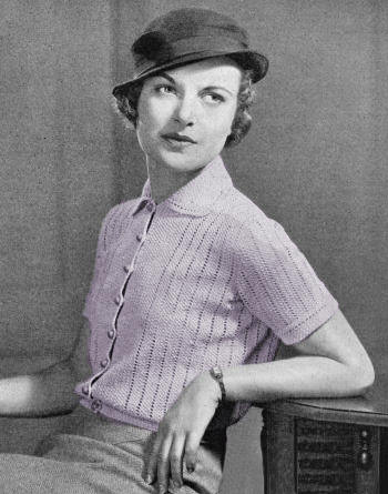 Tailored Blouse Crochet Pattern 34-36