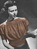 Girls Waist Sweater Knitting Pattern Sz 12
