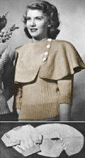 Sweater & Shoulder Cape Knitting Pattern B35