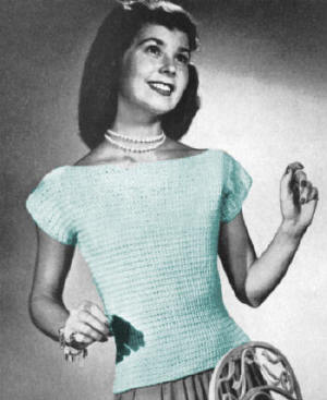 Shell Star Blouse Crochet Pattern 32-36