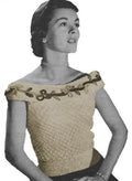 Off Shoulder Blouse Crochet Pattern Sz 12+