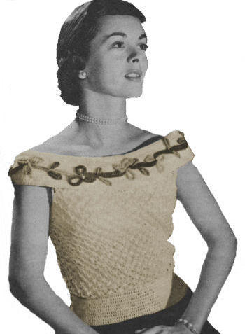 Off Shoulder Blouse Crochet Pattern Sz 12+