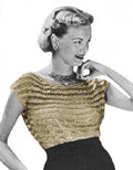Ribbon-Knit Evening Blouse Knitting Pattern Sz 12 - 18