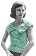 Over Blouse with Collar Crochet Pattern Sz 10-18