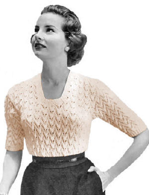 Textured Patterned Blouse Knitting Pattern Sz S M L
