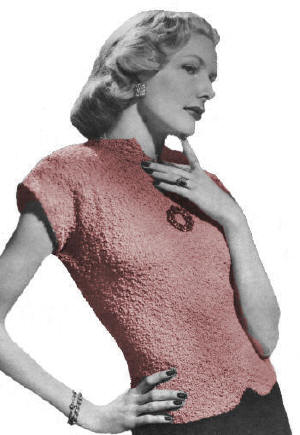 Cap Sleeve Blouse Knitting Pattern Sz 14-20