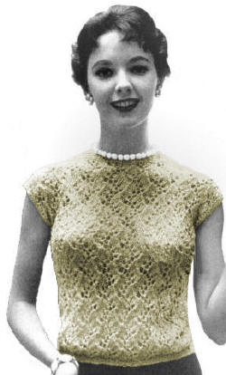 Lace Over Blouse Knitting Pattern Sz 10-20