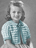 Girls Star Stitch Bolero Knitting Pattern Sz 6-12