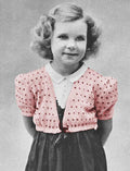 Girls Polka Dot Bolero Knitting Pattern Sz 2-6