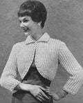 Ribbed Bolero Knitting Pattern 32-38