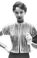 Striped Sequin Bolero Knitting Pattern Sz 10-18