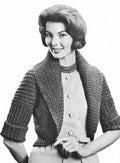 Bolero with Collar Knitting Pattern 32 - 40