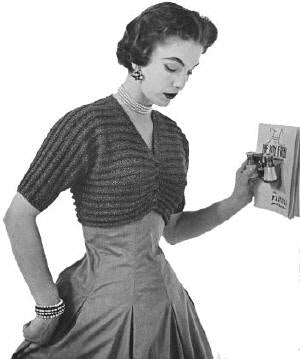 Quaker Rib Bolero Knitting Pattern Sz 12-16