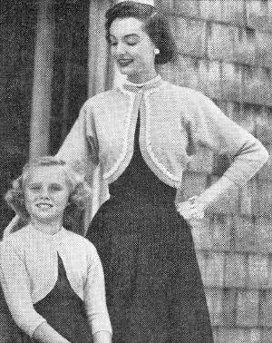 Mother & Daughter Bolero Knitting Pattern