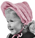 Girls Bonnet with Brim Knitting Pattern