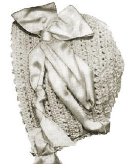 Warm Baby Bonnet Antique Crochet Pattern
