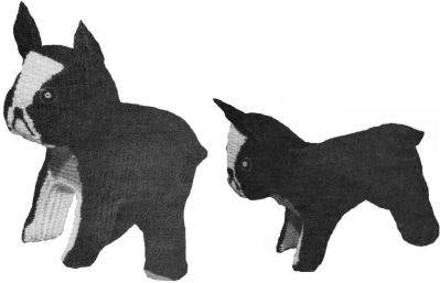 Boston Terrier Dog & Puppy Knitting Pattern