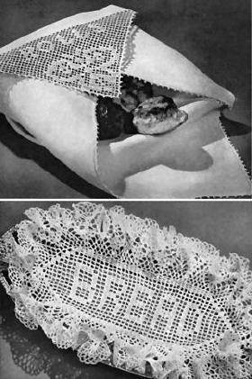 Bun Warmer & Bread Tray Mat Filet Crochet Pattern
