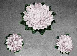 Flower Brooch & Earrings Crochet Pattern