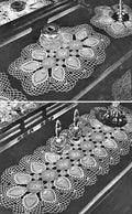 Pineapple Buffet or Vanity Set & Runner Doily Crochet Pattern
