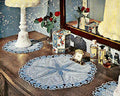 Flower Buffet or Vanity Set Doily Crochet Pattern