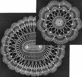 Buffet or Vanity D0ily Set Hairpin Lace & Crochet Pattern