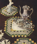 Flowers & Bows Buffet or Vanity Set Doily Crochet Pattern