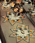 Star & Rosebud Buffet or Vanity Set Doily Crochet Pattern