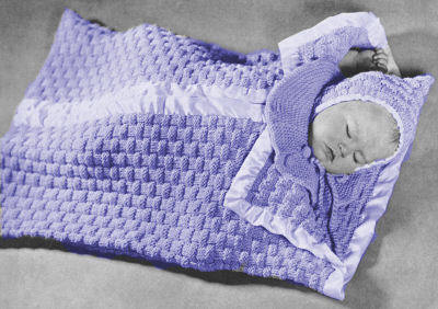 Baby Bunting with Cap Knitting Pattern