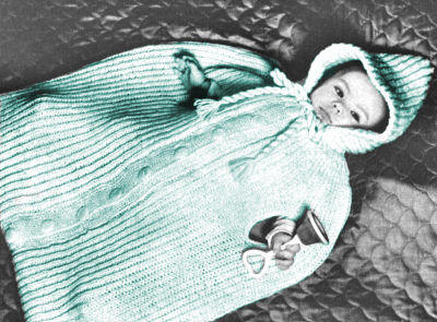 Baby Bunting with Hood Knitting Pattern