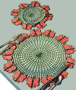 Butterfly Doily Table Setting Crochet Pattern