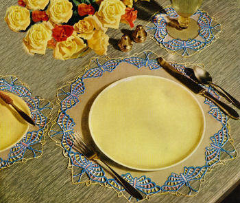 Butterfly Motifs & Linen Doily Table Setting Crochet Pattern
