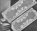 Butterfly & Rose Chair Set & Runner Filet Crochet Pattern