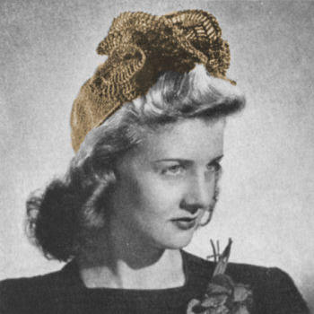 Calot Hat with Frill Crochet Pattern