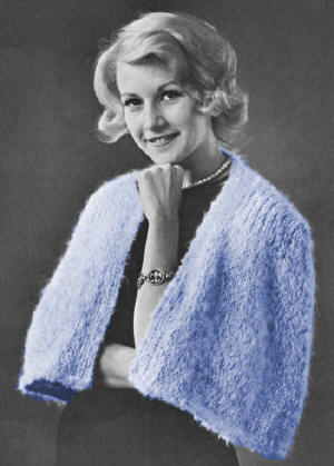 Shoulder Cape in Knitting Pattern Sz S M L