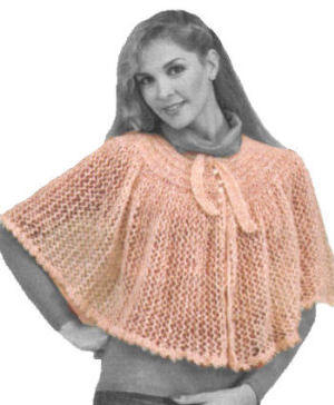 Cape or Shoulder Shawl Knitting Pattern