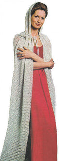 Long Evening Cape with Hood Knitting Pattern