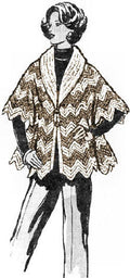 Ripple Flare-Sleeve Cape Crochet Pattern 8-16