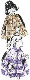 Girls Capes in 2 Styles Crochet Pattern Sz 2-6 and 8-12