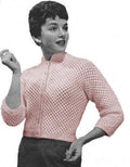 Eyelet Waist Cardigan Knitting Pattern 32-36