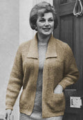 Cardigan Sweater with Collar Knitting Pattern 38-45